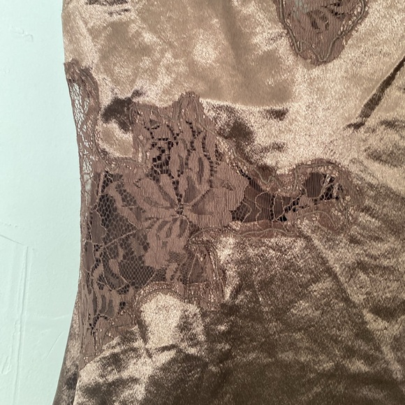 By Anthropologie Satin Lace Midi Pajama Dress - Picture 7 of 8